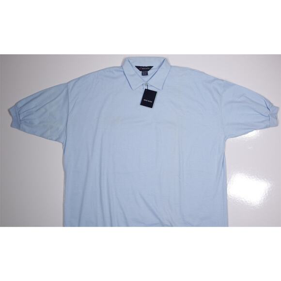 Daniel Hechter Vintage 80's Light Blue Jumper Polo Shirt New With Tags NOS XXL - Picture 3 of 6